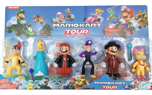 Muñecos Mario Bros Kart Colección Set Grande Articulado