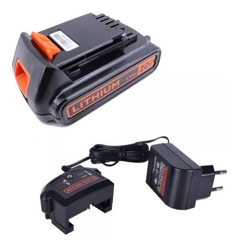 Taladro atornillador inalámbrico de 10" Black+Decker BCD702C1 20V + 1 batería de 1.5Ah + accesorio con caja de cartón 110V/220V