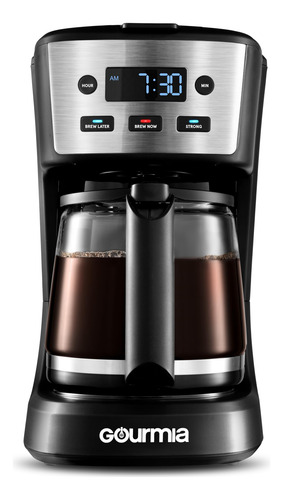 Cafetera De Goteo Programable Digital De 12 Tazas Gourmia