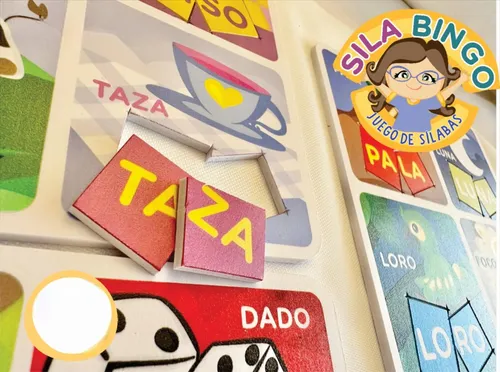 Juego Bingo Sílabas Encastrables Didáctico Silabingo Palabra