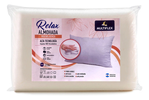 Almohada Viscoelástica Multiflex Relax Color Blanco