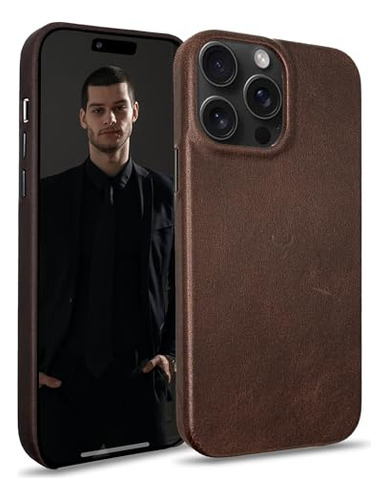Funda Para iPhone 15 Pro Espresso Piel