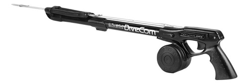 Arpão Arbalete Pesca 60cm Divecom Com Elastico 16mm - Preto