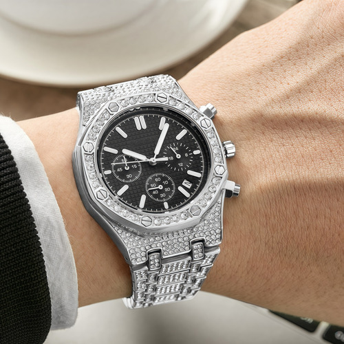 Reloj De Lujo Con Diamantes Para Hombre