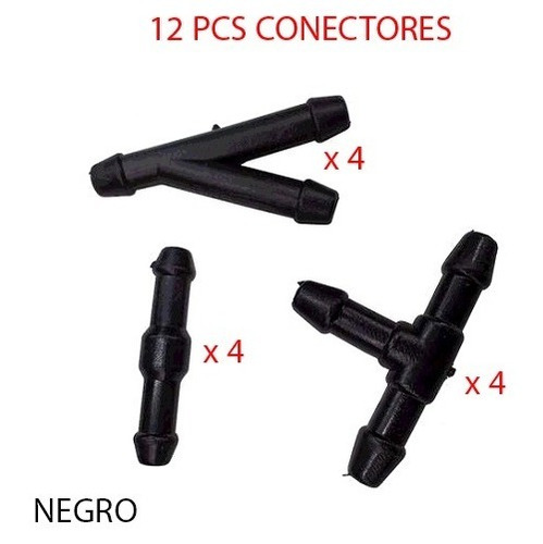 12pc T/y/l Conector Rociador Wiper Manguera Limpiaparabrisas