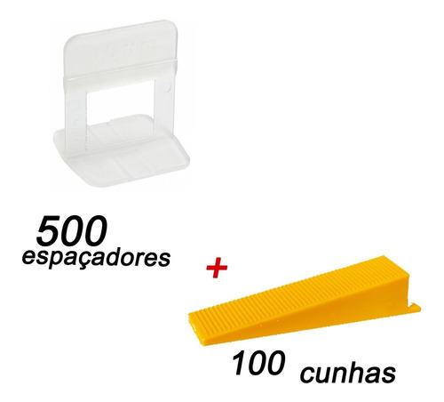 Espaçador Nivelador 1mm 500 Peças + 100 Cunhas Cortag