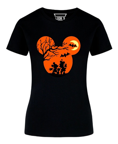 Playera Minnie Y Mickey Halloween Mujer