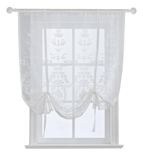 Homeyho Cortinas Transparentes De Amarre Para Cocina Cortina