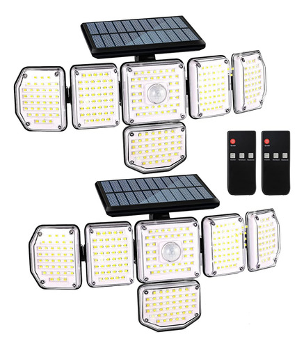 Mininfa Solar Outdoor Lights, 2 Pack 256 Led 2600lm Luces De