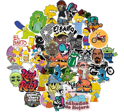 Pack De Stickers Calcomanias Personalizados X12und 