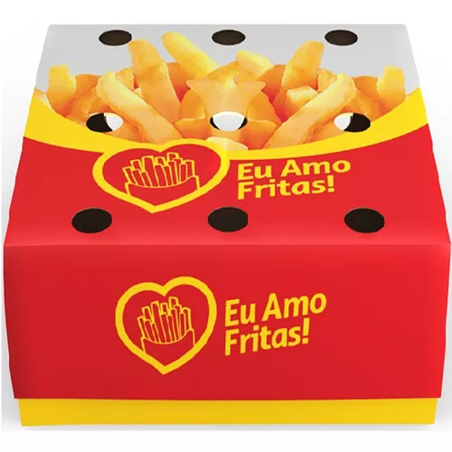 1000 Embalagem Delivery Mini Hamburguer Lanches Batata Frita