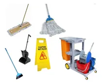 Comprar Carro De Limpieza Con Balde Escurridor Mopas Y Señal