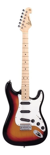 Guitarra elétrica SX Alder Series SST/ALDER de  amieiro 3-tone sunburst brilhante com diapasão de bordo