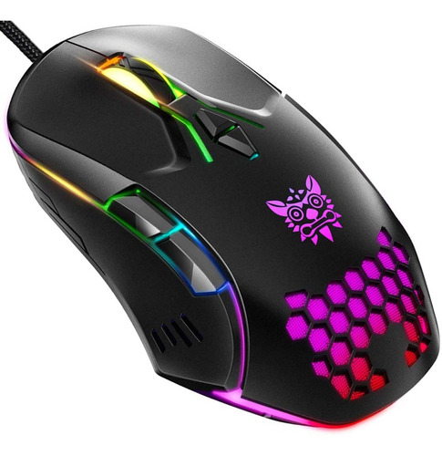 Mouse Gamer Luces Led Rgb 6400 Dpi Cable Acordonado Usb ®