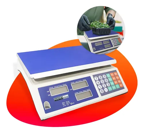 Balança Digital Eletrônica Comercial 40kg Precisão Mercado Azul - Marca Hardline