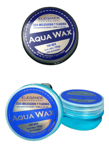 Cera Moldeadora Y Fijadora De Cabello Aqua Wax Elegance 100g