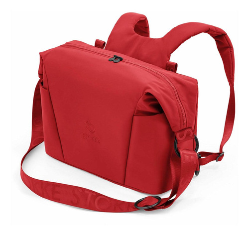 Stokke Xplory X - Bolso Cambiador, Color Rojo Rub - Se Dobla