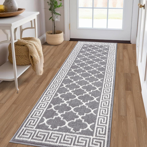 Alfombra Antideslizante Lavable 60 X 180 Cm Gris