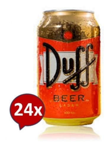 Cerveza Duff, Premium Lager, Caja 24 Latas X 330 Cc. 