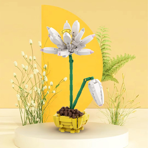 Juego De Ladrillos De Bloques De Construcción De Flor De Lot