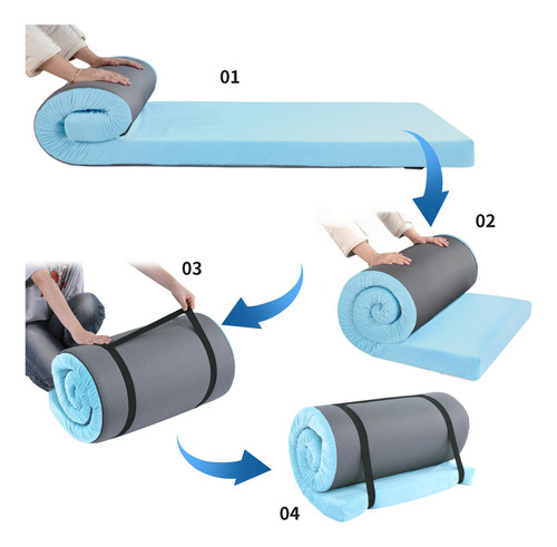 Colchón Viscoelástico Impermeable 3 Para Camping Y Viajes