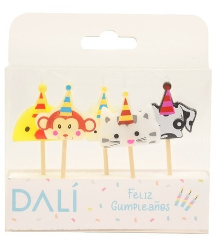 5 Velas De Cumpleaños - Modelo Animalitos 