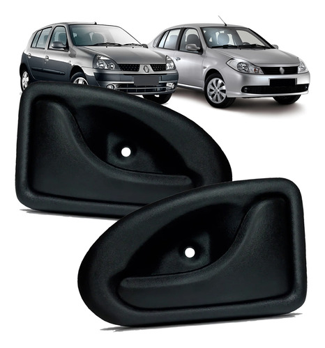 Par Maçaneta Interna Porta Clio 2010 2011 2012 2013 2014
