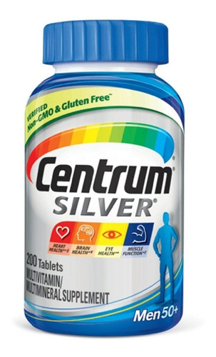 Centrum Silver Men 50+ Polivitamínico Homens 200cps Eua