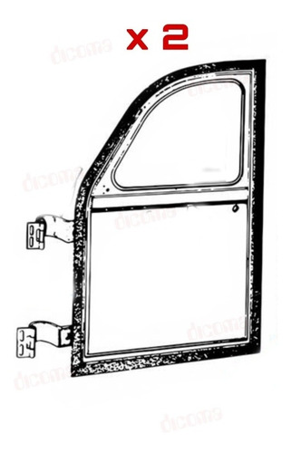 Burlete Goma Puertas (x2) Delanteras Orig Ies Super America