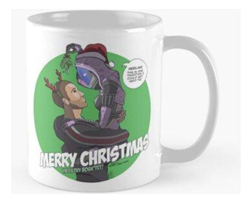 Taza Shepard & Tali Mass Effect Navidad Calidad Premium