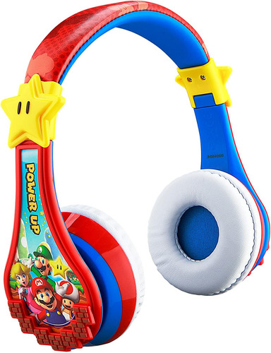 Ekids Super Mario Auriculares Inalámbricos Bluetooth Niños O