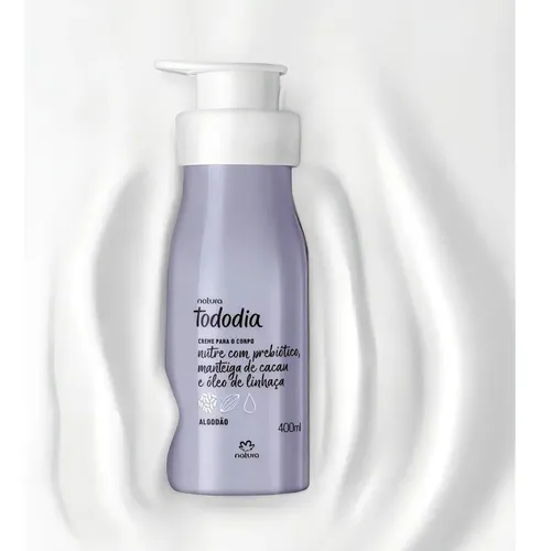 Creme corporal hidratante de algodão Natura Tododia, 400 mL