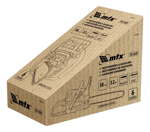Motosserra A Gasolina Sabre Oregon Ds-5820 58cm³ 3,2hp Mtx