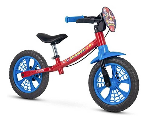 Bicicleta  balance infantil Nathor Balance Bike aro 12 Spider Man Homem Aranha