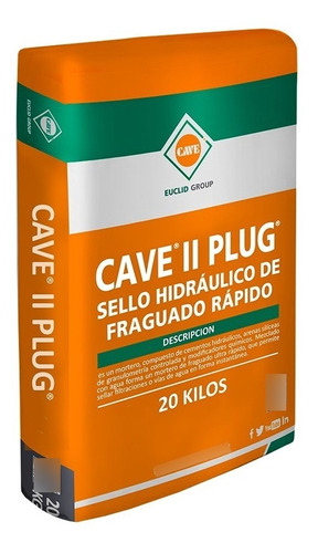 Sello Hidráulico De Fraguado Rápido, Cave Ii Plug