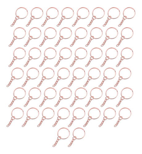 50 Uds Llaveros Con Cadena, Piezas De Anillos De Llaveros,