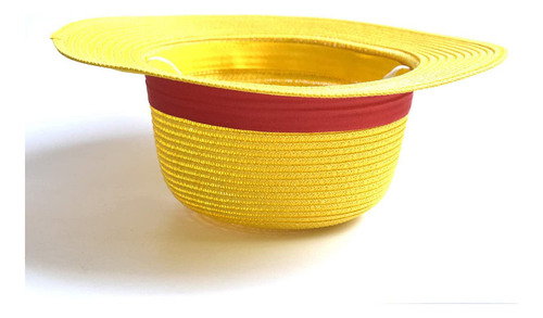 Disfraz de cosplay de Luffy de Yofuhope, fiesta, color H, sombrero de paja amarillo
