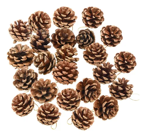 comprar 24 Piezas Conos De Pino Natural Navideño, Adornos Rústicos A