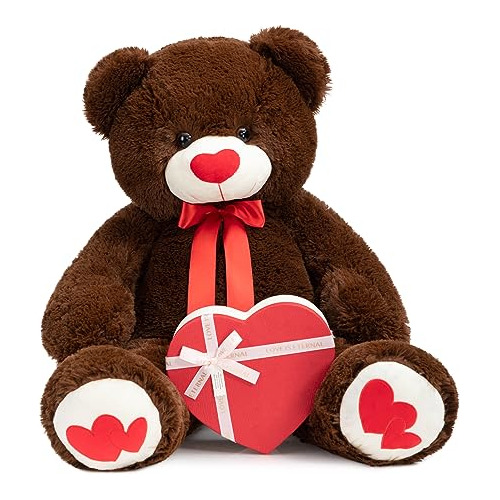 Big Teddy Bear Stuffed Animal Large Bear Plush With Red...