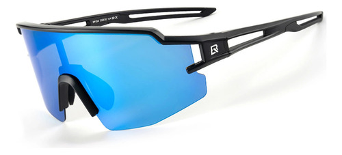 Lentes Ciclismo Running Fijo Polarizado 8007 Rockbros Azul Negro