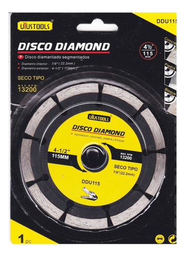 Disco Diamantado 4-1/2 Uyustools
