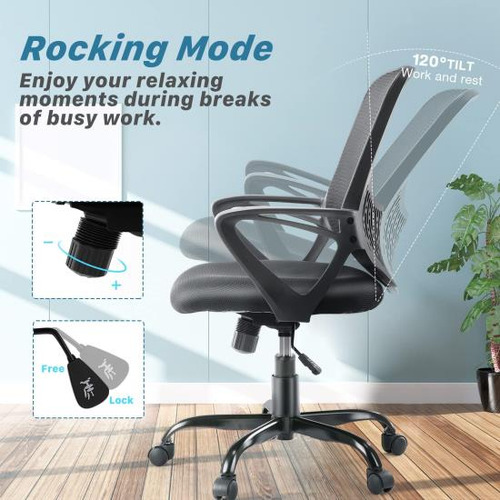 Afo Silla De Oficina En Casa Con Soporte Lumbar Y Reposabraz