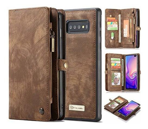 Funda Tipo Cartera Para Galaxy S10 Plus, Hecha A Mano