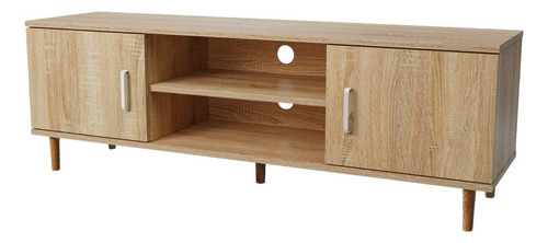 Mueble De Tv Top Living Rack Minimalista Estilo Madera Color Marrón claro