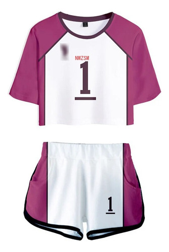 A Haikyu!! Fantasia De Cosplay: Camisa E Shorts