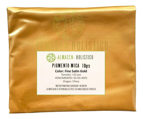 Pigmento Mica P Cosmetica Jabon Velas Fine Satin Gold 10grs