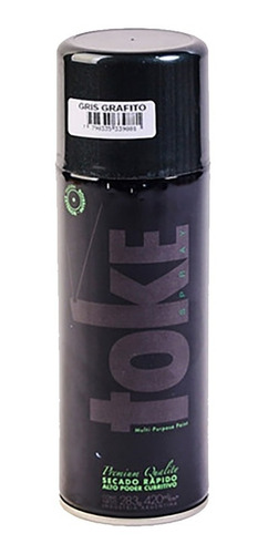 Pintura En Aerosol Multiuso Toke Gris Grafito 420 Ml Sibaco