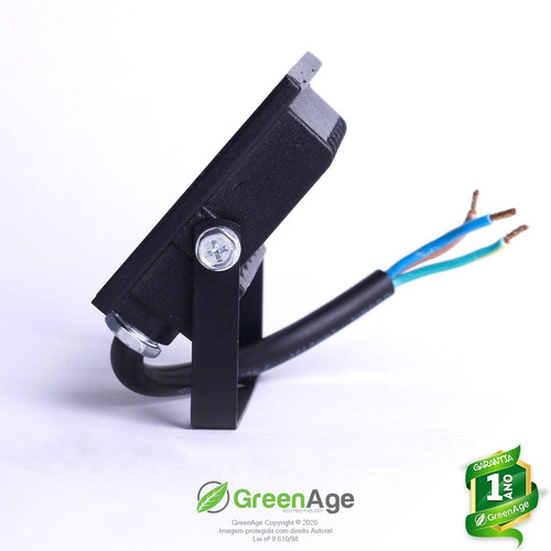 Refletor Led Verde Smd 20w Prova D'água Bivolt