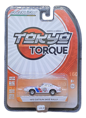 1970 Datsun 240z Rally S03 Tokyo Torque Greenlight 1/64