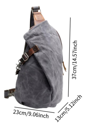 Bolso Bandolera De Lona, Mochila Informal, Bolso De Gris